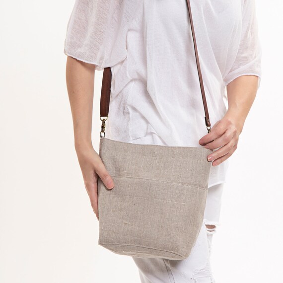 Umhängetasche leinen damen Clearance
