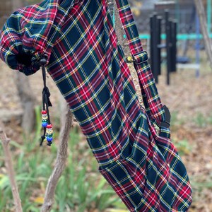 Tartan Reinforced Yoga Bag