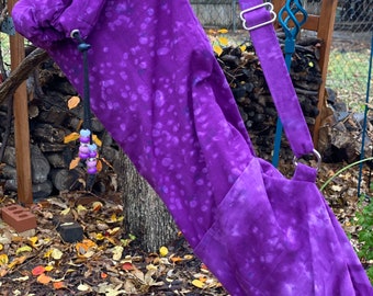 Purple Batik Reinforced Yoga Bag