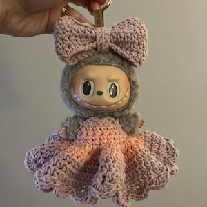 PDF Pattern - Crochet Dress and Bow for Labubu pendants V1, V2, & V3