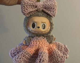 PDF Pattern - Crochet Dress and Bow for Labubu pendants V1, V2, & V3