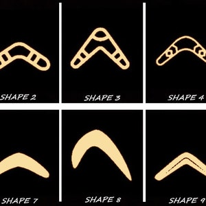 Smooth Laser Cut Boomerang Shape Set 1 - Unfinished Cutout - Many Sizes, Styles, and Designs - 3mm Or 6mm Wooden Craft Supply