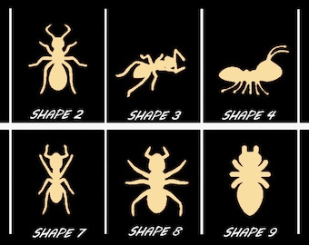 Smooth Laser Cut Ant Shape Set 1 - Unfinished Cutout - Many Sizes, Styles, and Designs - 3mm Or 6mm Wooden Craft Supply