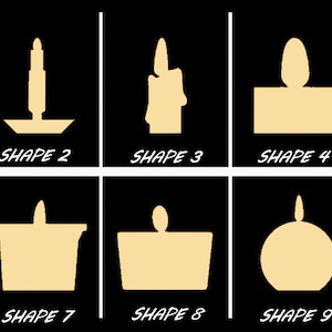 Smooth Laser Cut Candle Shape Set 1 - Unfinished Cutout - Many Sizes, Styles, and Designs - 3mm Or 6mm Wooden Craft Supply