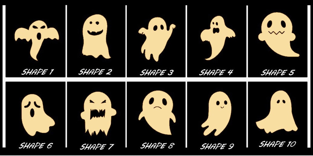 Smooth Laser Cut Ghost Shape Set 5 - Unfinished Cutout - Many Sizes ...