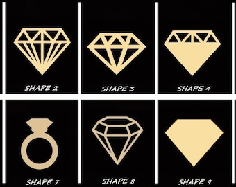 Smooth Laser Cut Diamond Shape Set 1 - Unfinished Cutout - Many Sizes, Styles, and Designs - 3mm Or 6mm Wooden Craft Supply