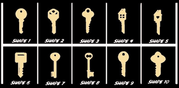 Key - Laser Cut Out Unfinished Wood Craft Shape KEY15 Key - Laser Cut Out Unfinished Wood Craft Shape KEY15