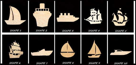 Boat - Laser Cut Out Unfinished Wood Craft Shape BOT4 Boat - Laser Cut Out Unfinished Wood Craft Shape BOT4