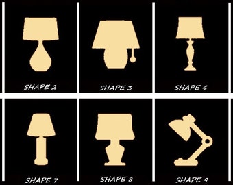 Smooth Laser Cut Lamp Shape Set 1- Unfinished Cutout - Many Sizes, Styles, and Designs - 3mm Or 6mm Wooden Craft Supply