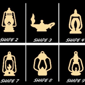 Smooth Laser Cut Oil Lamp Shape Set 1 - Unfinished Cutout - Many Sizes, Styles, and Designs - 3mm Or 6mm Wooden Craft Supply