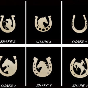 Smooth Laser Cut Horseshoe Shape Set 1 - Unfinished Cutout - Many Sizes, Styles, and Designs - 3mm Or 6mm Wooden Craft Supply