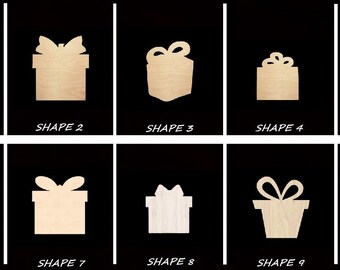 Smooth Laser Cut Gift Box Shape Set 1 - Unfinished Cutout - Many Sizes, Styles, and Designs - 3mm Or 6mm Wooden Craft Supply
