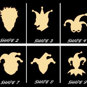 Smooth Laser Cut Joker Shape Set 1 - Unfinished Cutout - Many Sizes, Styles, and Designs - 3mm Or 6mm Wooden Craft Supply