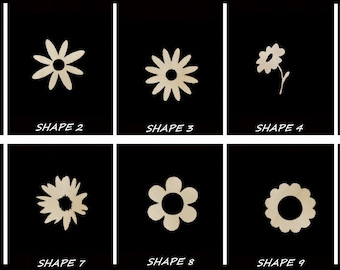 Smooth Laser Cut Daisy Shape Set 1 - Unfinished Cutout - Many Sizes, Styles, and Designs - 3mm Or 6mm Wooden Craft Supply