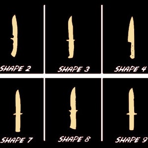 Smooth Laser Cut Knife Shape Set 1 - Unfinished Cutout - Many Sizes, Styles, and Designs - 3mm Or 6mm Wooden Craft Supply
