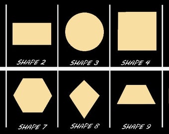 Smooth Laser Cut Geometric Shapes Set 1 - Unfinished Cutout - Many Sizes, Styles, and Designs - 3mm Or 6mm Wooden Craft Supply