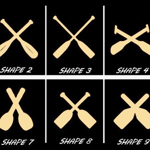 Smooth Laser Cut Oar Shape Set 1 - Unfinished Cutout - Many Sizes, Styles, and Designs - 3mm Or 6mm Wooden Craft Supply