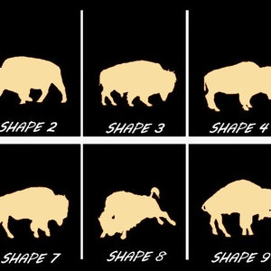 Smooth Laser Cut Buffalo Shape Set 1 - Unfinished Cutout - Many Sizes, Styles, and Designs - 3mm Or 6mm Wooden Craft Supply