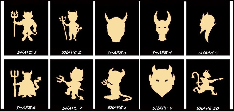 Smooth Laser Cut Devil Shape Set 1 - Unfinished Cutout - Many Sizes ...