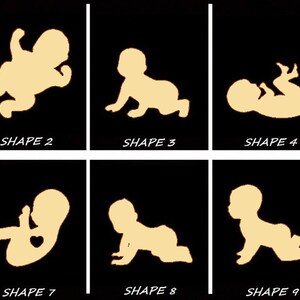 Smooth Laser Cut Baby Shape Set 1 - Unfinished Cutout - Many Sizes, Styles, and Designs - 3mm Or 6mm Wooden Craft Supply