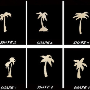 Smooth Laser Cut Palm Tree Shape Set 1 - Unfinished Cutout - Many Sizes, Styles, and Designs - 3mm Or 6mm Wooden Craft Supply
