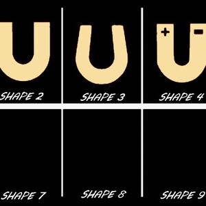 Smooth Laser Cut Magnet Shape Set 1 - Unfinished Cutout - Many Sizes, Styles, and Designs - 3mm Or 6mm Wooden Craft Supply