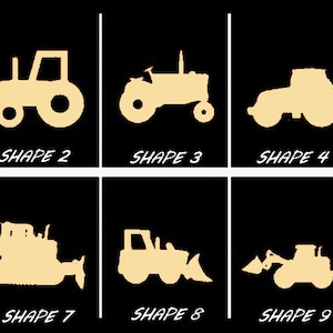 Smooth Laser Cut Tractor Shape Set 1 - Unfinished Cutout - Many Sizes, Styles, and Designs - 3mm Or 6mm Wooden Craft Supply