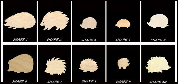 Hedgehog - Laser Cut Out Unfinished Wood Craft Shape ANML53 Hedgehog - Laser Cut Out Unfinished Wood Craft Shape ANML53