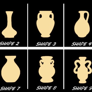 Smooth Laser Cut Vase Shape Set 1 - Unfinished Cutout - Many Sizes, Styles, and Designs - 3mm Or 6mm Wooden Craft Supply