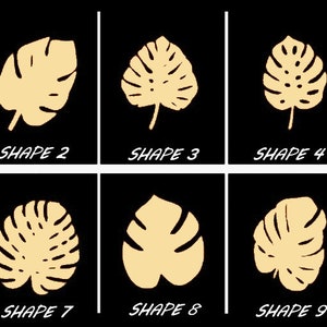 Smooth Laser Cut Monstera Leaf Shape Set 1 - Unfinished Cutout - Many Sizes, Styles, and Designs - 3mm Or 6mm Wooden Craft Supply