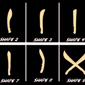 Smooth Laser Cut Machete Shape Set 1 - Unfinished Cutout - Many Sizes, Styles, and Designs - 3mm Or 6mm Wooden Craft Supply