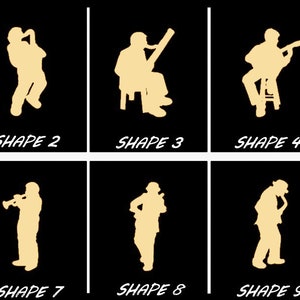 Smooth Laser Cut Musician Shape Set 1 - Unfinished Cutout - Many Sizes, Styles, and Designs - 3mm Or 6mm Wooden Craft Supply