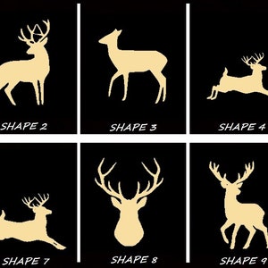 Smooth Laser Cut Deer Shape Set 1 - Unfinished Cutout - Many Sizes, Styles, and Designs - 3mm Or 6mm Wooden Craft Supply