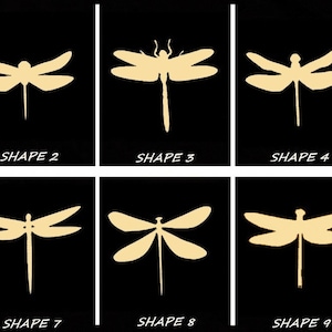 Smooth Laser Cut Dragonfly Shape Set 1 - Unfinished Cutout - Many Sizes, Styles, and Designs - 3mm Or 6mm Wooden Craft Supply