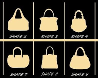 Smooth Laser Cut Purse Shape Set 1 - Unfinished Cutout - Many Sizes and Styles - 3mm/6mm Wooden Craft Supply1