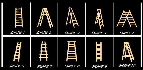 Building Ladder - Laser Cut Out Unfinished Wood Craft Shape BLD128 Building Ladder - Laser Cut Out Unfinished Wood Craft Shape BLD128