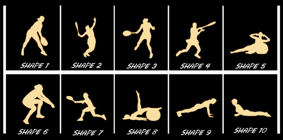 Sport Inshap Smooth Laser Cut Women in Sports Shapes Set 3 - Unfinished Cutout ...