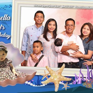 Photo Booth Template - Under The Sea - Includes an editable Photoshop File (PSD)