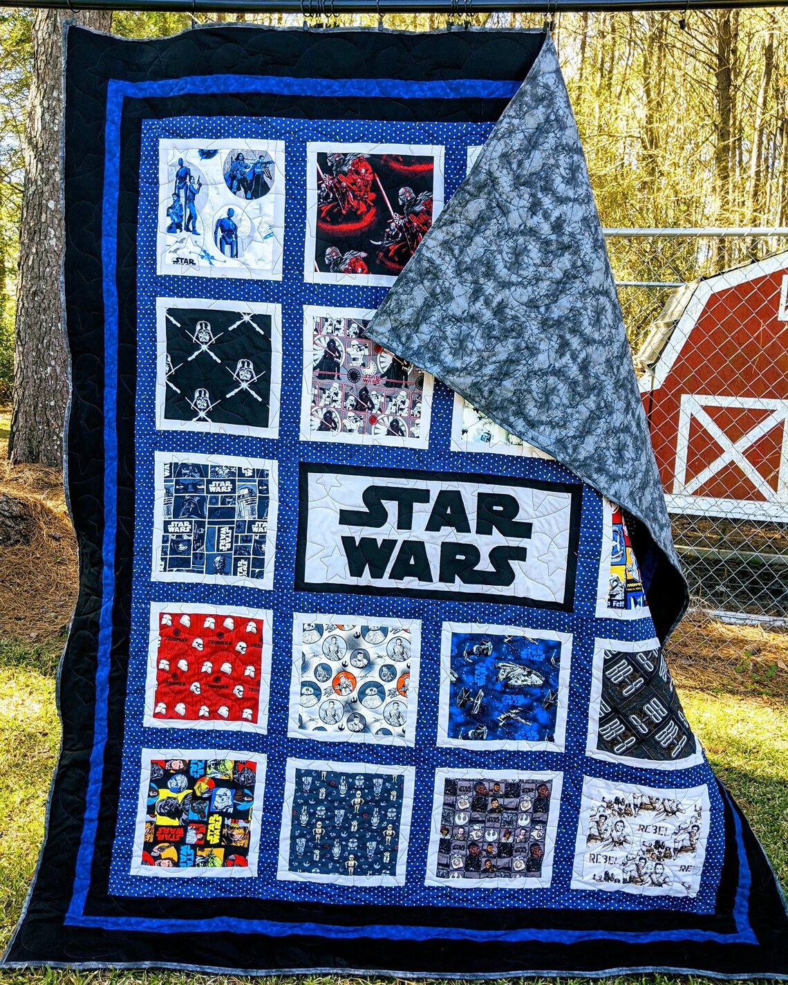 Star Wars Quilt Star Wars Themed Quiltoctober 2022 RESERVE Etsy