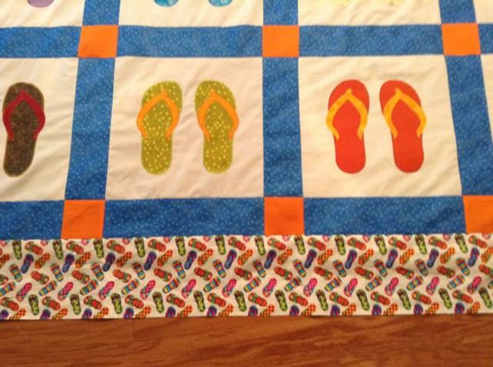 Flip Flop Quilt / Flip Flop, Cowboy Boots Quilt / Beach Days Quilt