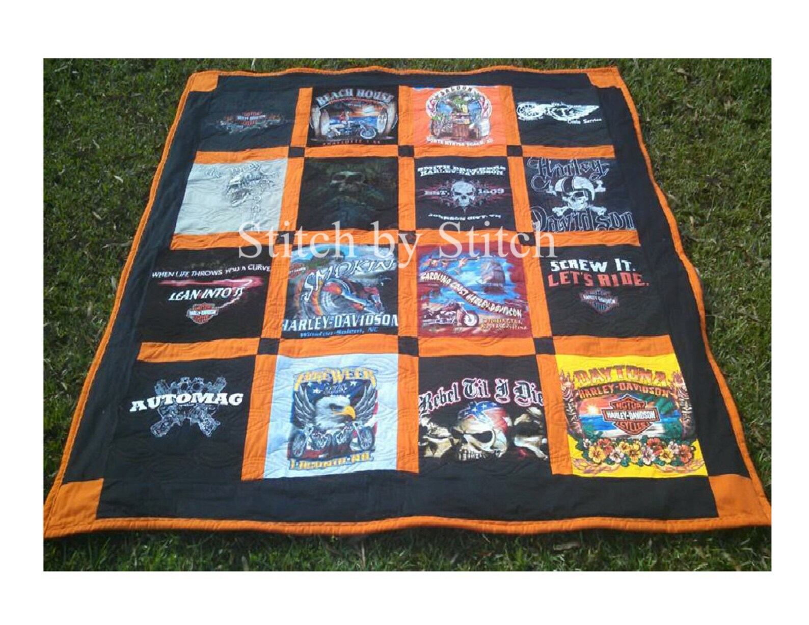 Tshirt Memory Quilts / Harley Davidson Tshirt Quilts / Sports Team Memory Quilts standard