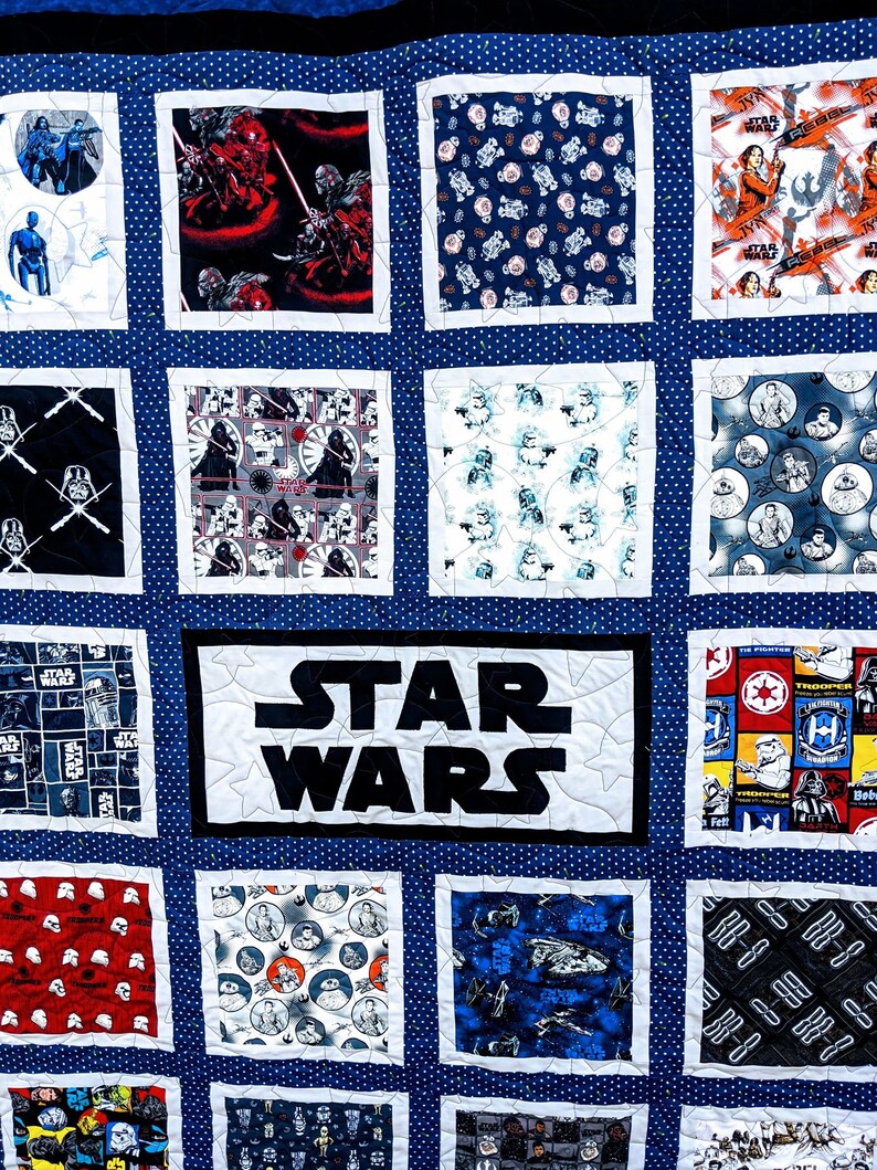 Star Wars Quilt Star Wars Themed Quiltjune 2024 RESERVE FEE ONLY Etsy