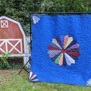 Necktie Memory Quilt with colored fabric / Tie Memory Quilt / Neck tie Quilt / Necktie Memorial Quilt--July 2025 RESERVE FEE ONLY