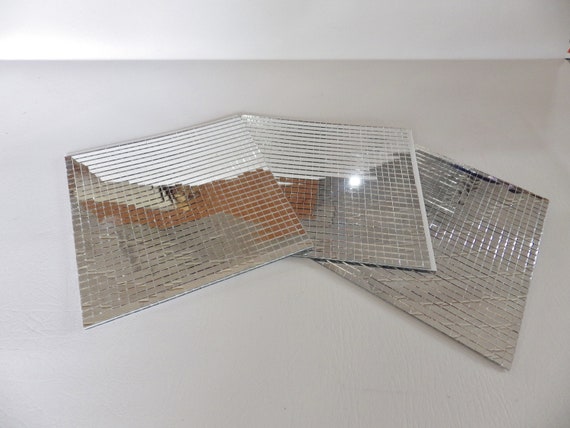 1600 Pieces Square Glass Mosaic Tiles Self Adhesive Disco Ball