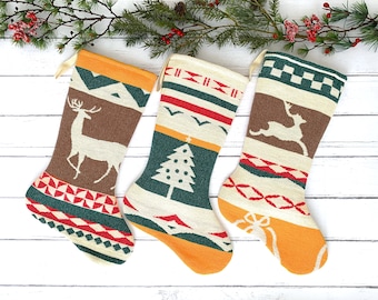Medias navideñas hechas a mano: decoración vintage de estilo escandinavo
