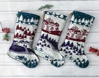 Vintage Sweater Christmas Stocking: Rustic Cabin Decor