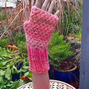 Chauffe-bras chauds avec laine vierge***rose**dégradé