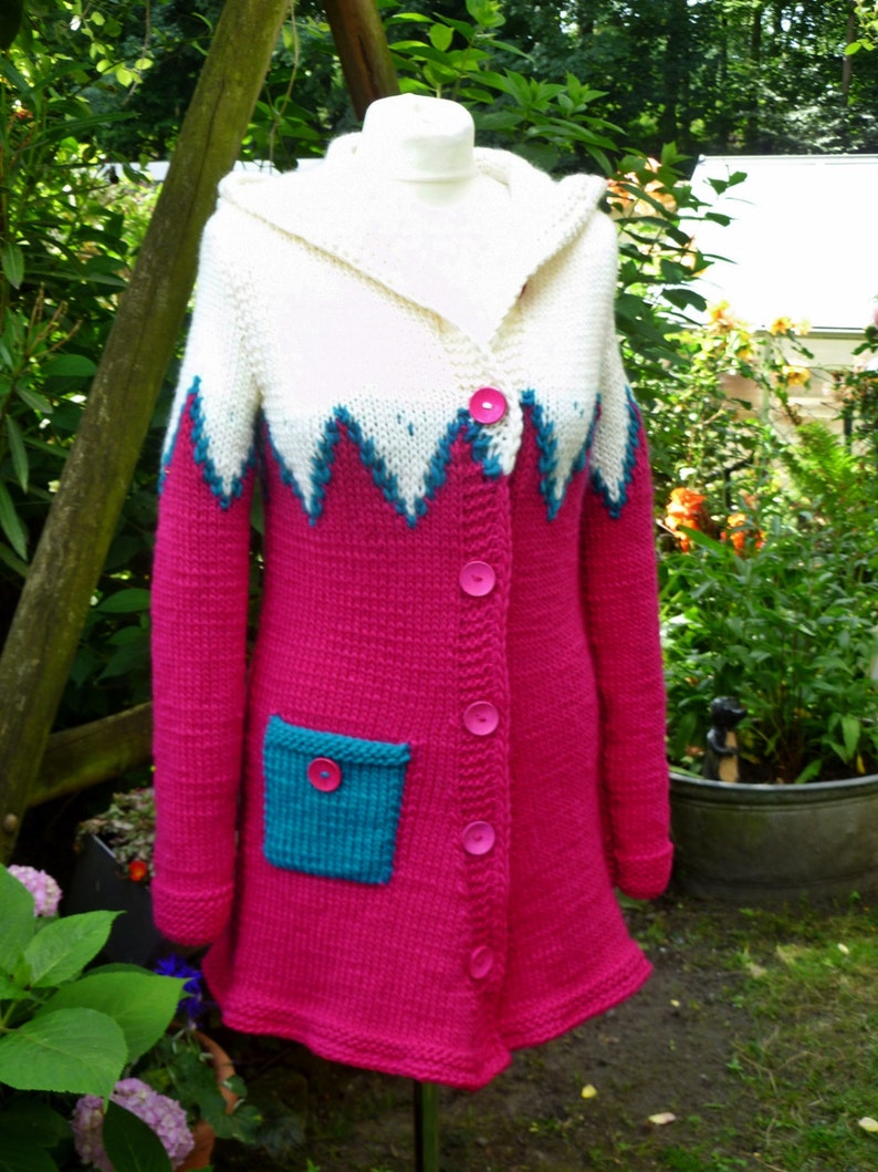 SALE 40/% Cardigan with pointed hood***S