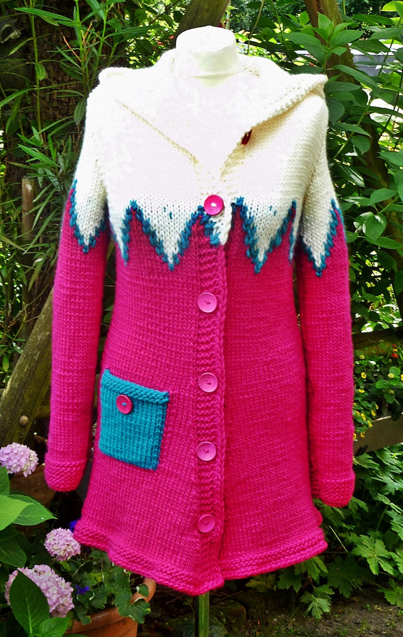 SALE 40/% Cardigan with pointed hood***S