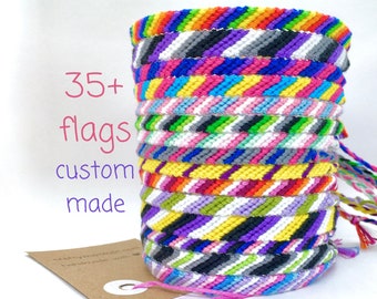 Lgbtq Pride Bracelet Custom Lgbtqia Flag Bisexual Gay Mlm - Etsy